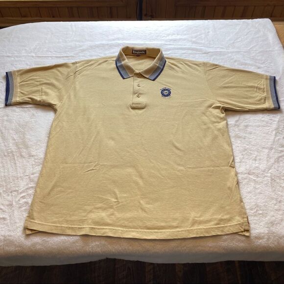 King Louie Gold Tone Polo Short - Picture 1 of 11